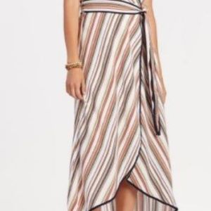 Anthropologie Dresses - Moon River Stripe Midi Faux Wrap Dress Anthropologie Dresses - Moon River Stripe Midi Faux Wrap Dress